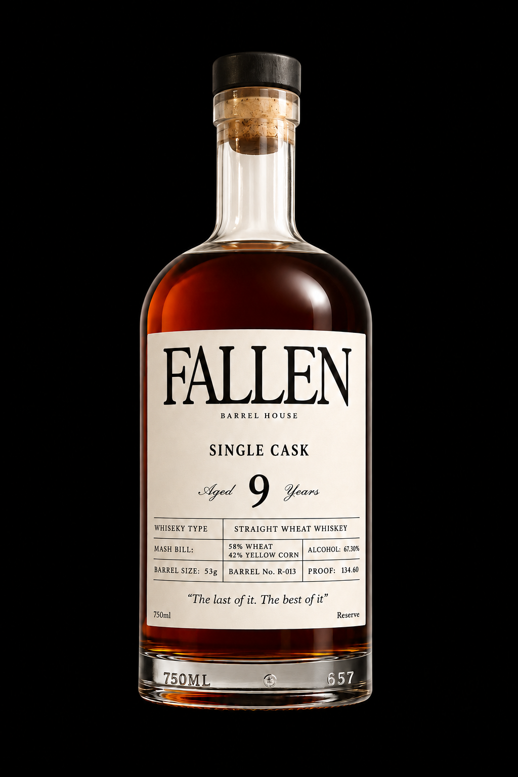 Fallen R-013 nine-year wheat whiskey